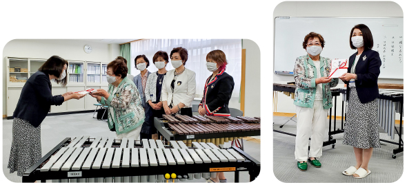 倉敷まきび支援学校へ楽器の贈呈